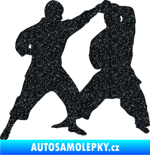 Samolepka Karate 013 levá souboj Ultra Metalic černá