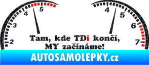 Samolepka Kde TDi končí Ultra Metalic černá