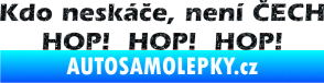 Samolepka Kdo neskáče není Čech  Ultra Metalic černá