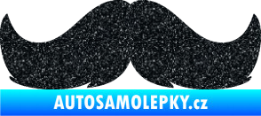 Samolepka Knír 002 movember Ultra Metalic černá