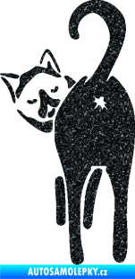Samolepka Kočičí zadek 004 levá Ultra Metalic černá