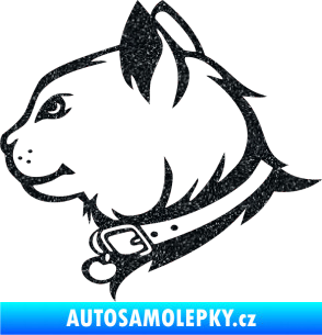 Samolepka Kočka 003 levá Ultra Metalic černá