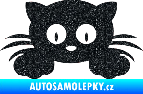 Samolepka Kočka 007 levá Ultra Metalic černá
