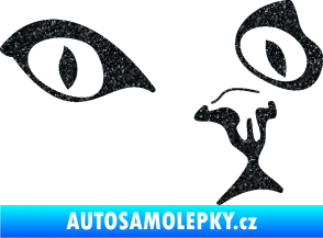 Samolepka Kočka 010 pravá Ultra Metalic černá