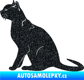 Samolepka Kočka 021 levá Ultra Metalic černá