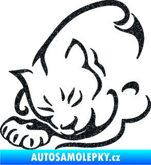 Samolepka Kočka 030 levá Ultra Metalic černá