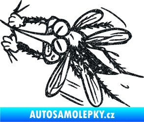 Samolepka Komár 002 levá Ultra Metalic černá