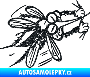 Samolepka Komár 002 pravá Ultra Metalic černá
