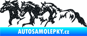 Samolepka Koníci 004 levá stádo Ultra Metalic černá