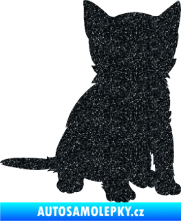Samolepka Koťátko 005 pravá Ultra Metalic černá