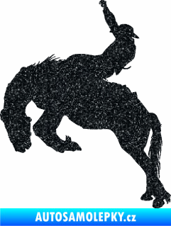 Samolepka Kovboj 001 levá rodeo na koni Ultra Metalic černá