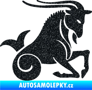 Samolepka Kozoroh 004 pravá Ultra Metalic černá