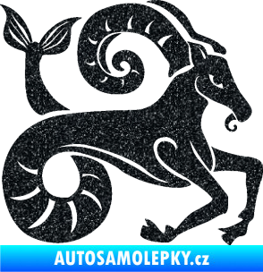 Samolepka Kozoroh 005 pravá Ultra Metalic černá