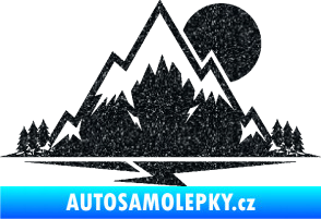 Samolepka Krajina hory 001 pravá Ultra Metalic černá