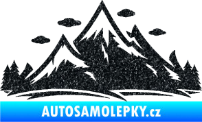 Samolepka Krajina hory 002 pravá Ultra Metalic černá