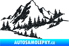 Samolepka Krajina hory 007 pravá Ultra Metalic černá