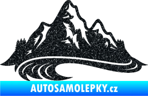 Samolepka Krajina hory 008 levá Ultra Metalic černá