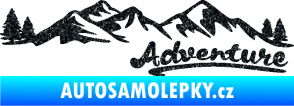 Samolepka Krajina hory 028 pravá Ultra Metalic černá