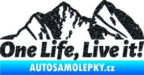 Samolepka Krajina hory 029 levá Ultra Metalic černá