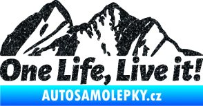 Samolepka Krajina hory 029 pravá Ultra Metalic černá