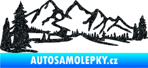 Samolepka Krajina hory 038 levá Ultra Metalic černá