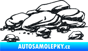 Samolepka Krajina kameny 001 Ultra Metalic černá