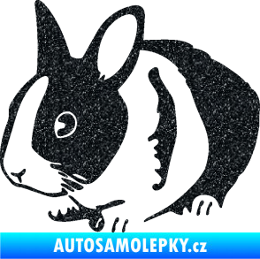 Samolepka Králík 002 levá zakrslý králíček Ultra Metalic černá