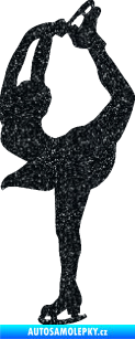 Samolepka Krasobruslení 003 levá krasobruslařka Ultra Metalic černá