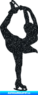 Samolepka Krasobruslení 003 pravá krasobruslařka Ultra Metalic černá