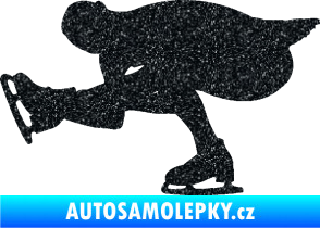 Samolepka Krasobruslení 007 levá krasobruslařka Ultra Metalic černá