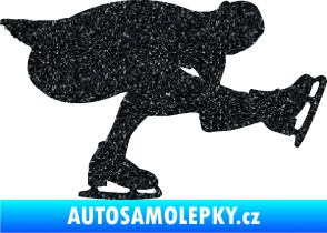 Samolepka Krasobruslení 007 pravá krasobruslařka Ultra Metalic černá