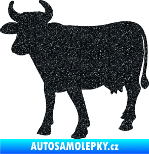 Samolepka Kráva 002 levá Ultra Metalic černá