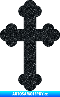 Samolepka Křesťanský kříž 001 Ultra Metalic černá