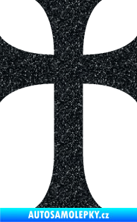 Samolepka Křesťanský kříž 002 Ultra Metalic černá