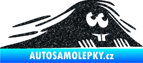 Samolepka Kuk 004 pravá zubatý šmíráček Ultra Metalic černá