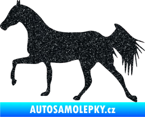Samolepka Kůň 001 levá Ultra Metalic černá