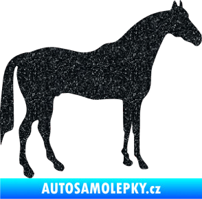 Samolepka Kůň 004 pravá Ultra Metalic černá