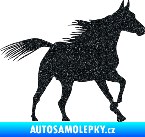 Samolepka Kůň 010 pravá Ultra Metalic černá