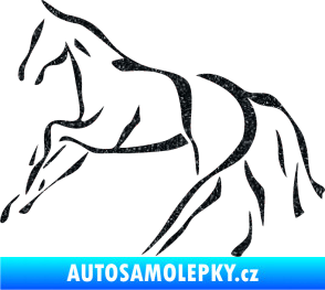 Samolepka Kůň 024 levá Ultra Metalic černá
