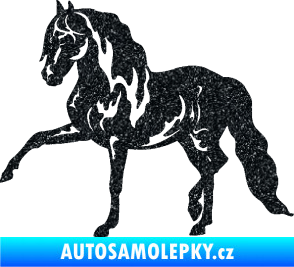 Samolepka Kůň 039 levá Ultra Metalic černá