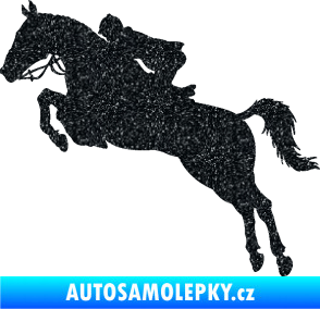 Samolepka Kůň 076 levá parkur Ultra Metalic černá