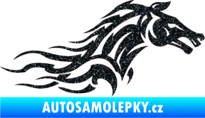 Samolepka Kůň 078 pravá Ultra Metalic černá