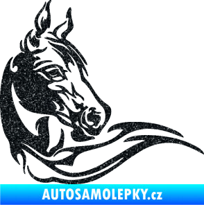 Samolepka Kůň 085 pravá Ultra Metalic černá