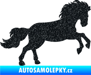 Samolepka Kůň 098 pravá běh Ultra Metalic černá