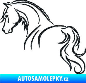 Samolepka Kůň 104 levá Ultra Metalic černá