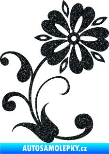 Samolepka Květina dekor 001 pravá Ultra Metalic černá