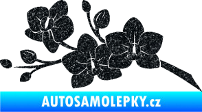 Samolepka Květina dekor 008 levá orchidej Ultra Metalic černá