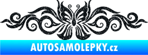 Samolepka Květina dekor 017 motýl Ultra Metalic černá