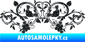 Samolepka Květina dekor 026 Ultra Metalic černá