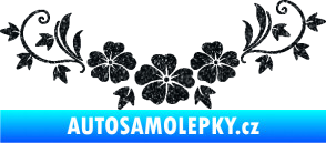 Samolepka Květina dekor 045 pravá ibišky Ultra Metalic černá